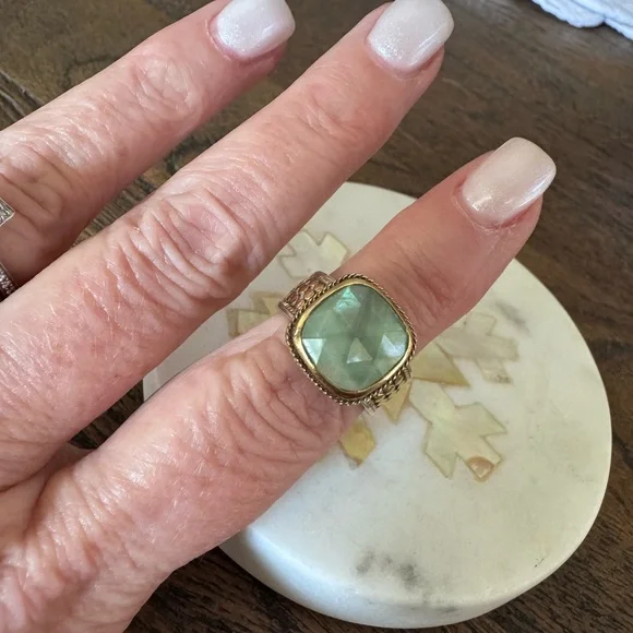 Anna Beck 14k Green Quartz ring - Picture 5 of 6